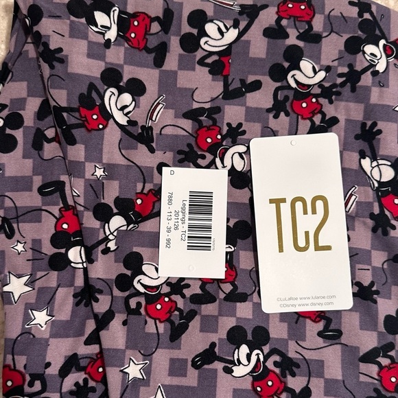 LulaRoe Disney Leggings, Tall & Curvy TC2 18-26, Soft & Comfy, Mickey Mouse NWT - Picture 13 of 16